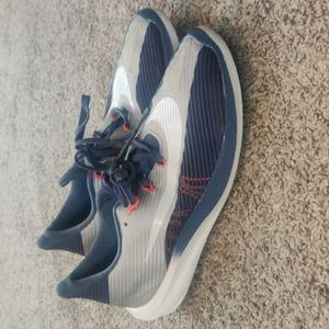 Nike Future Speed Running shoe, Kids 5.5y or Women's 7, Blue/Gray/White/Red Org